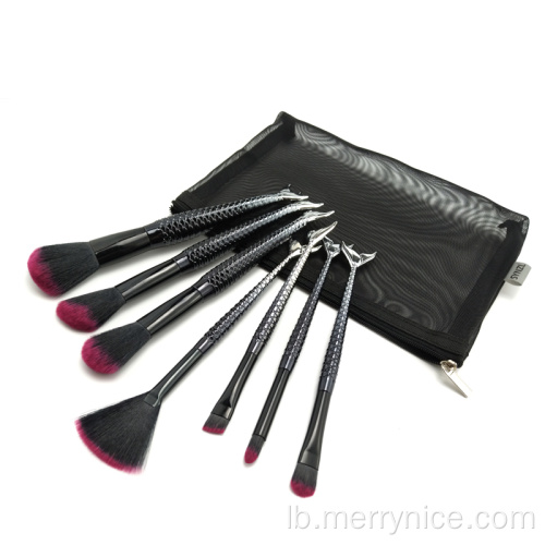 7PC Mermaid Cosmetic Brush Set